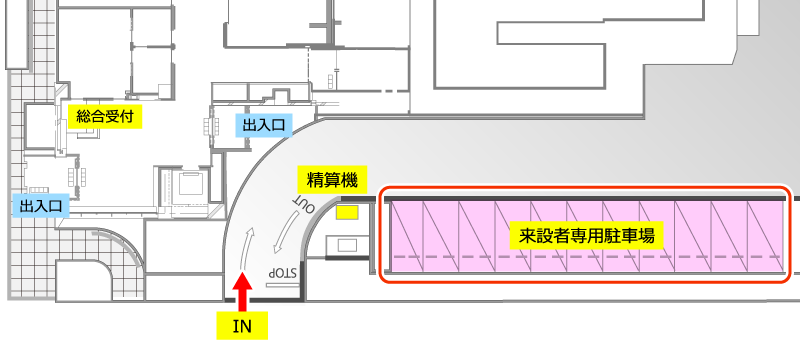 タクシーでお越しの場合